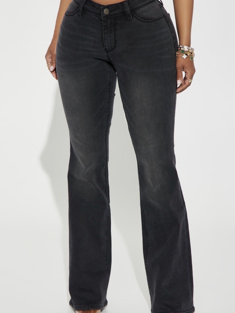 Fashion Nova Women's Black Flare Jeans